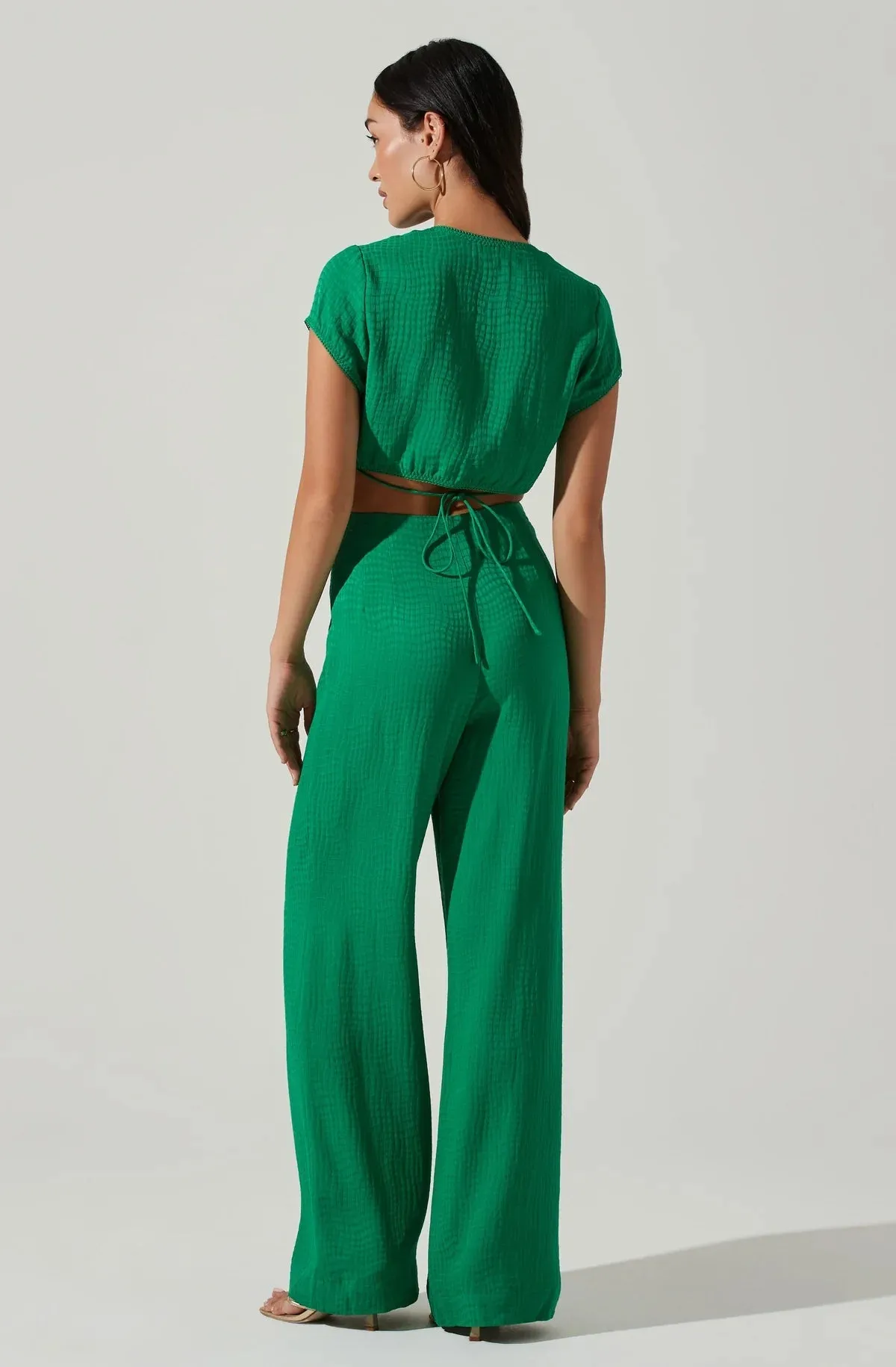 ASTR Sayla Wide Leg Pants in Green