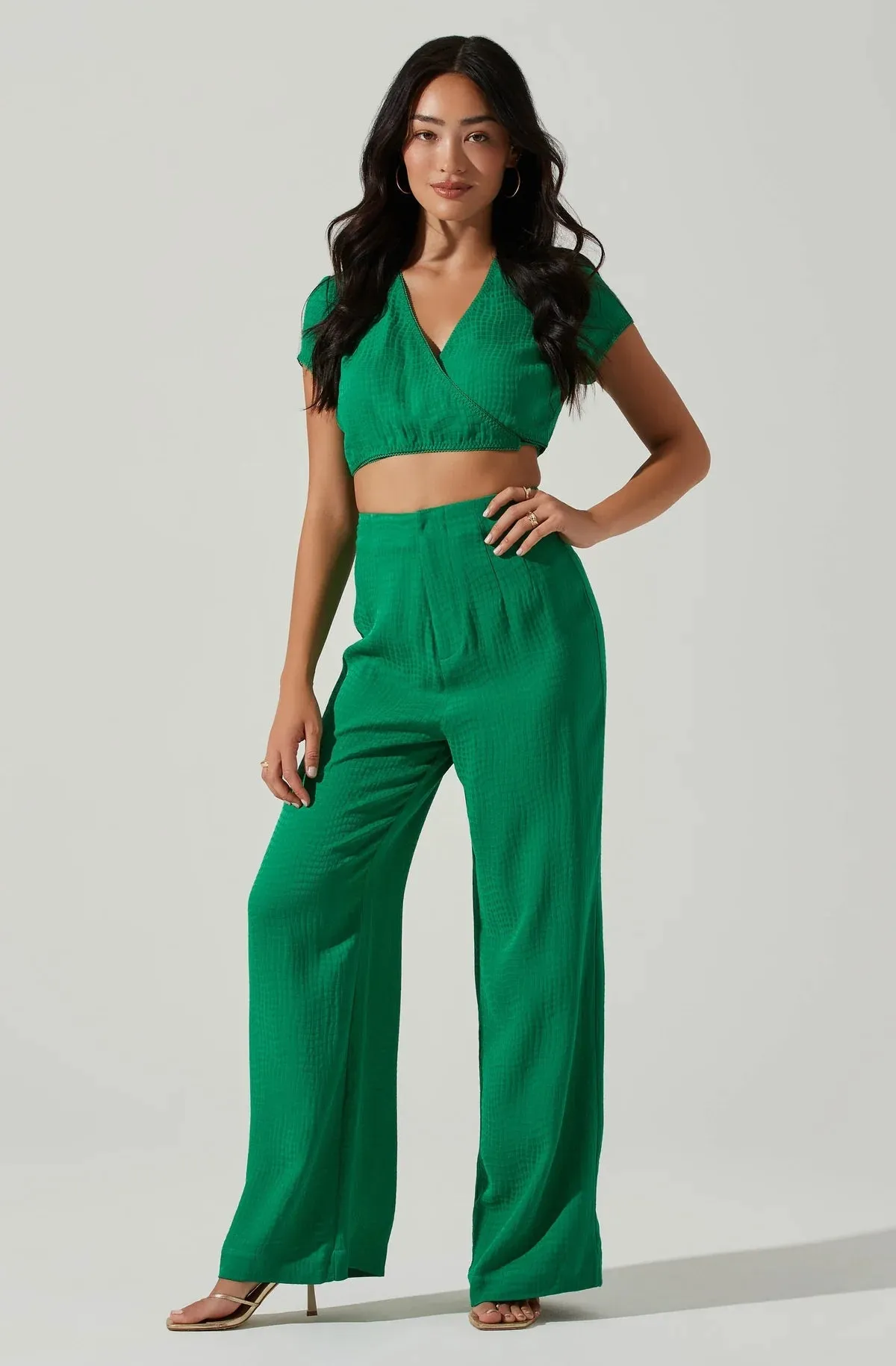 ASTR Sayla Wide Leg Pants in Green