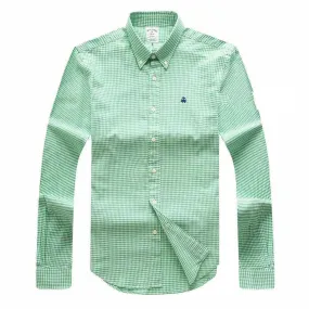 Brooks Brothers Regent Cotton Long Sleeve Shirt- Green