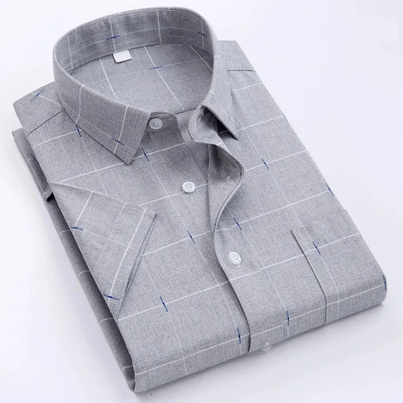 Business wrinkle-resistant short-sleeved shirt men's formal casual