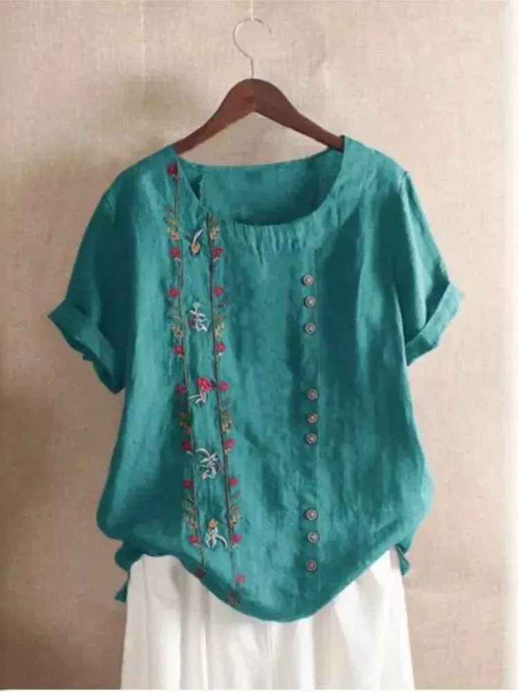 Celestia - Stylish Loose Summer Blouse for Women