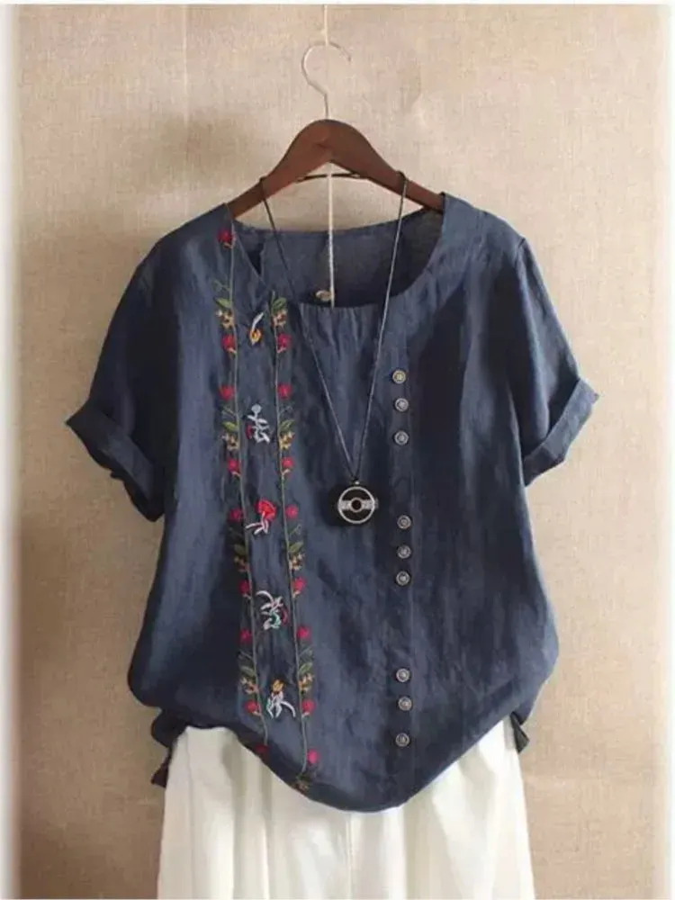 Celestia - Stylish Loose Summer Blouse for Women