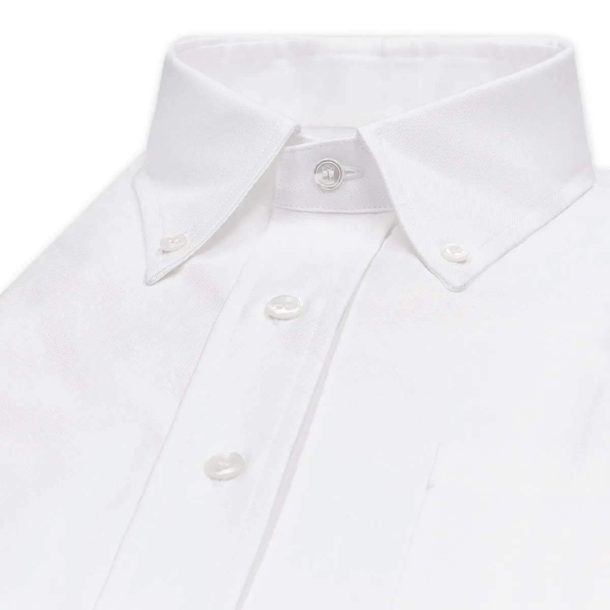 Classic Fit Button Down Oxford Shirt in White