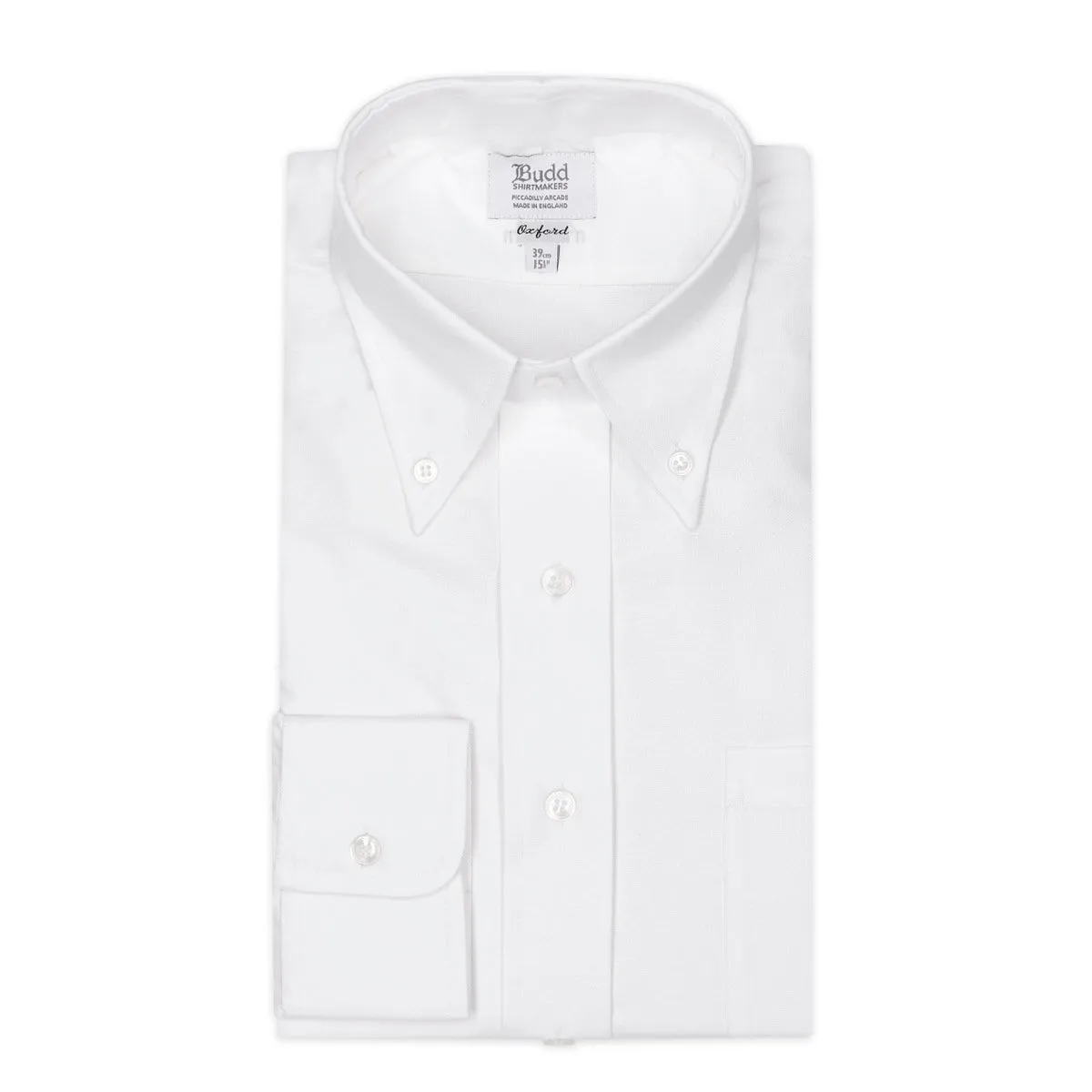 Classic Fit Button Down Oxford Shirt in White