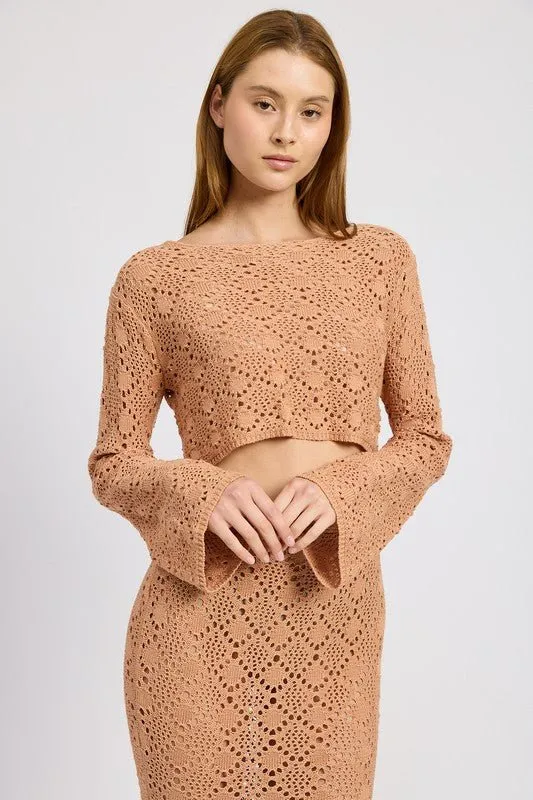 Crochet Bell Sleeve Top