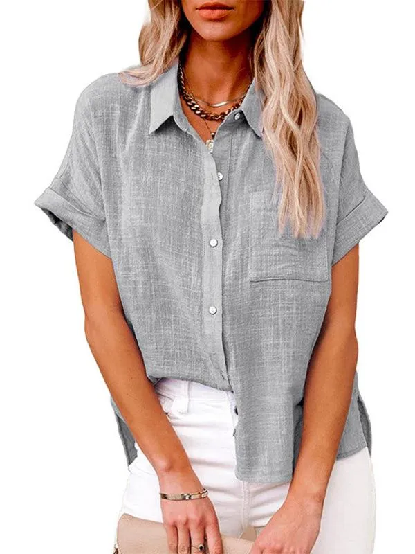 Elegant Dolman Sleeve Button-up Blouse for Women: Effortless Luxury and Style by Jakoto