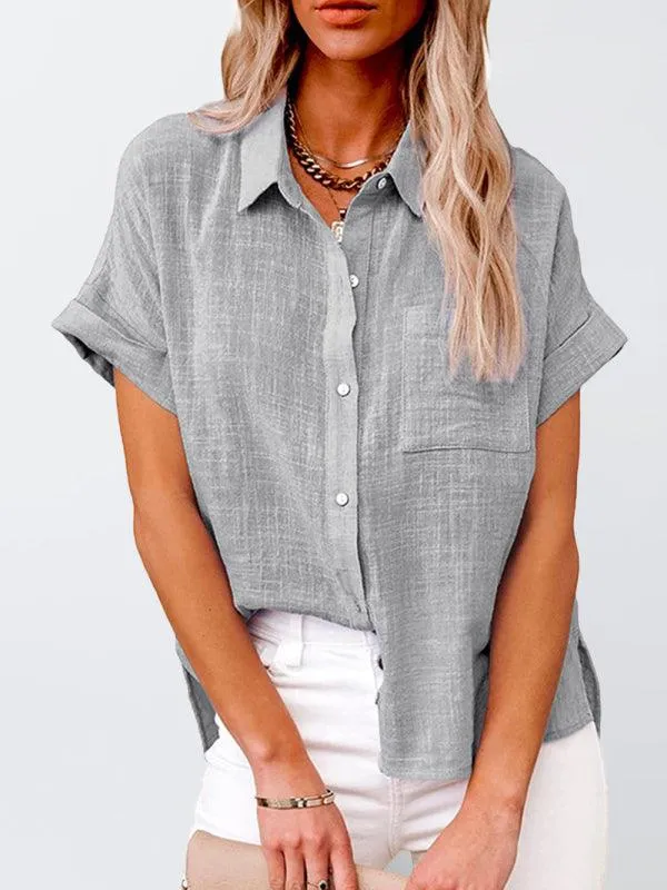 Elegant Dolman Sleeve Button-up Blouse for Women: Effortless Luxury and Style by Jakoto