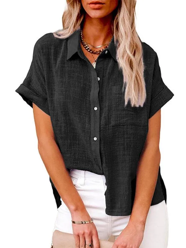 Elegant Dolman Sleeve Button-up Blouse for Women: Effortless Luxury and Style by Jakoto