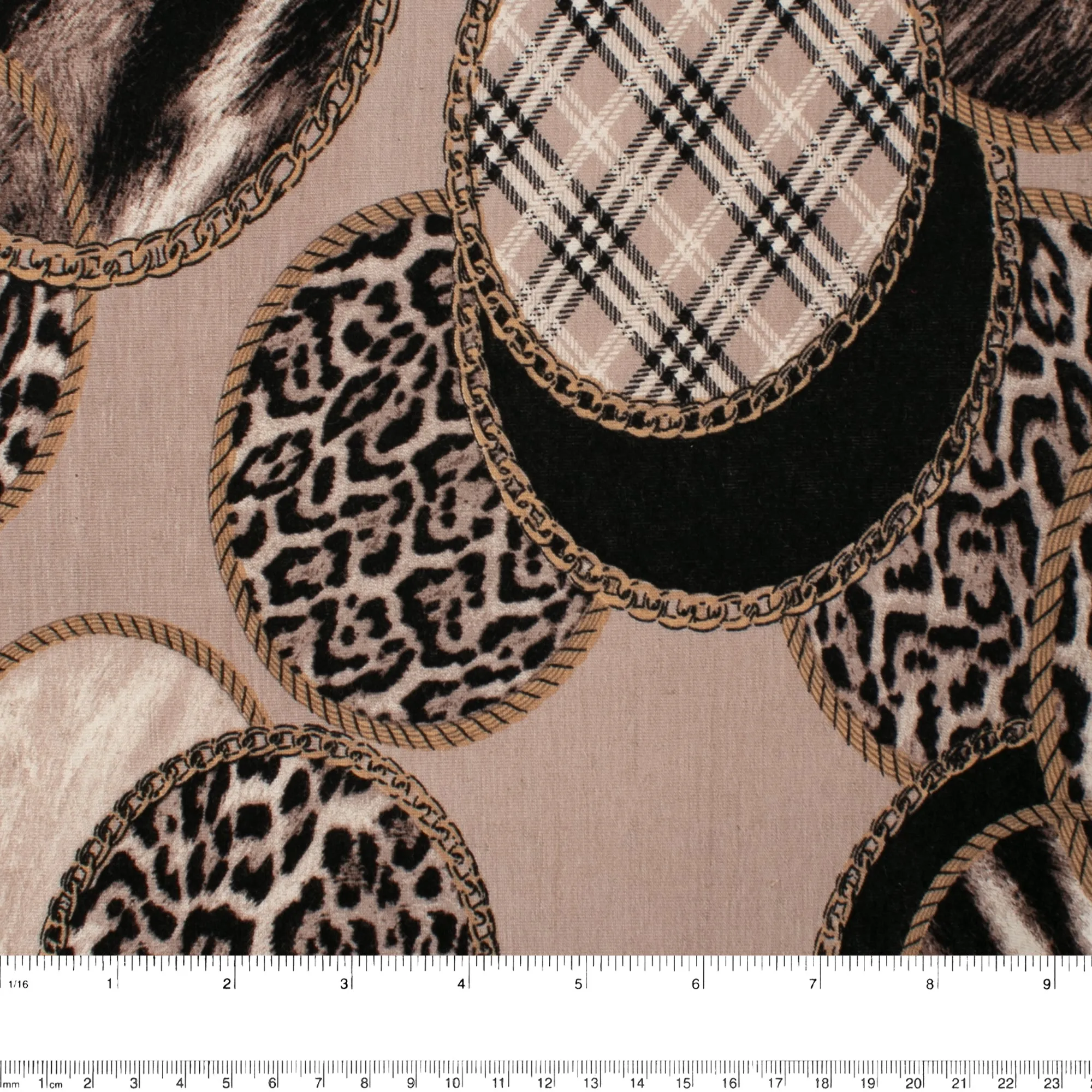 European Printed Knit - SOPHIA - Geometric - Beige