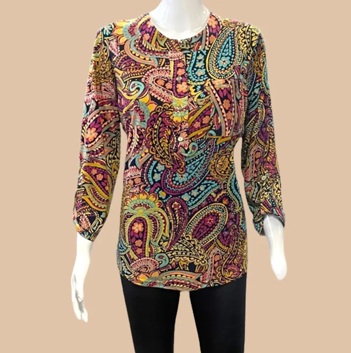 FM COLLECTION PAISLEY PATTERN TOP