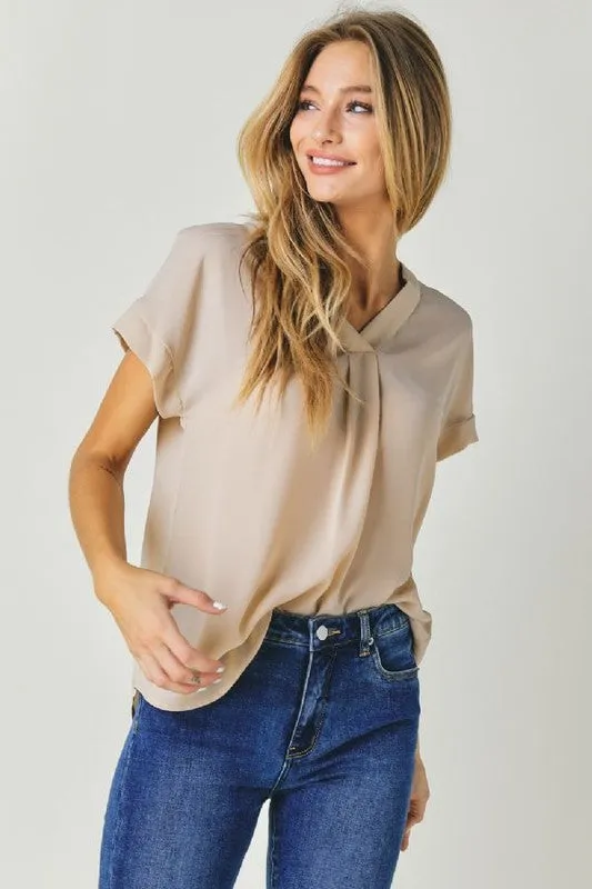 FS Clearance V-Neck Dolman Sleeve Solid Basic Top