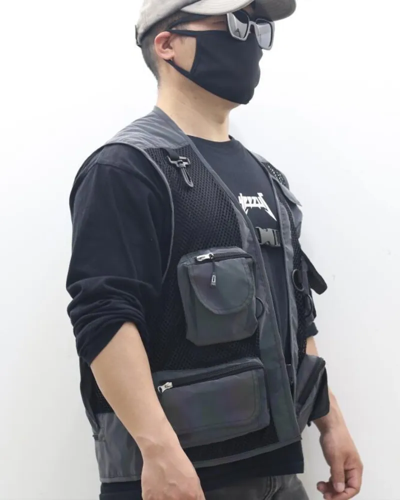 Functional Multi-Pocket Colorful Reflective Vest