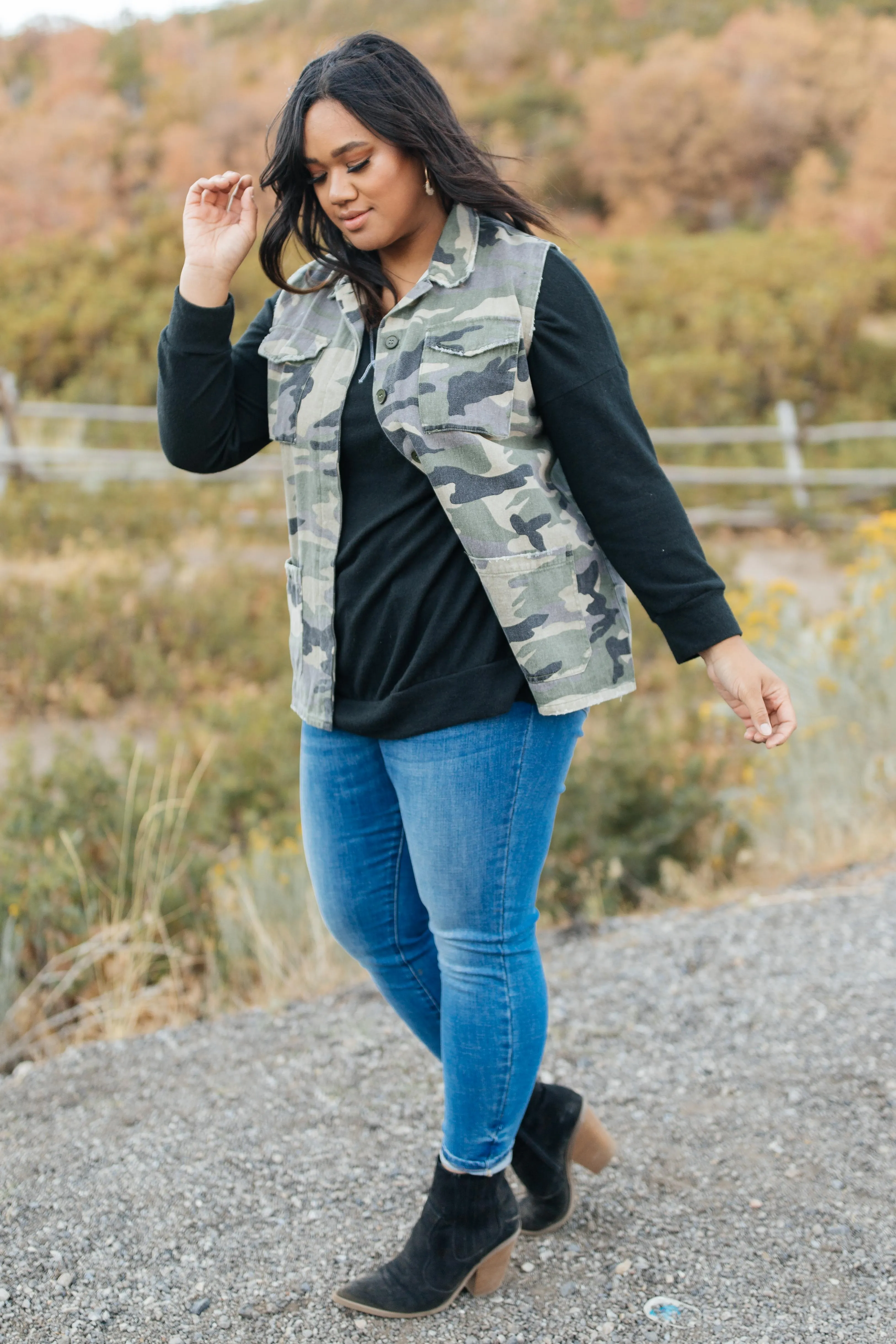 Hiding From The Cold Camo Vest