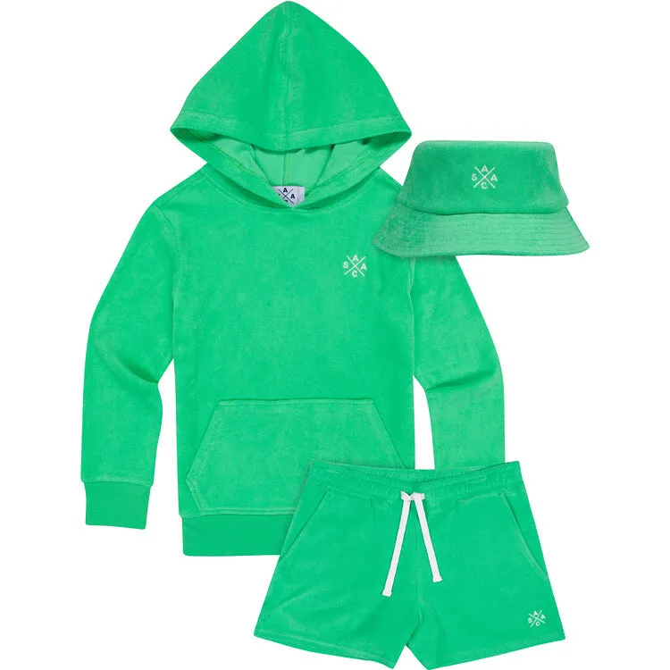 Kids Andy Cohen Mint Terry Bucket Hat