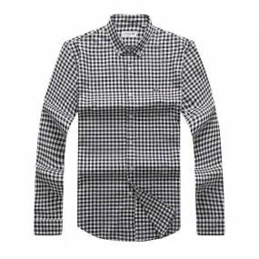 Lacoste Gingham Cotton Long Sleeve Shirt- Black