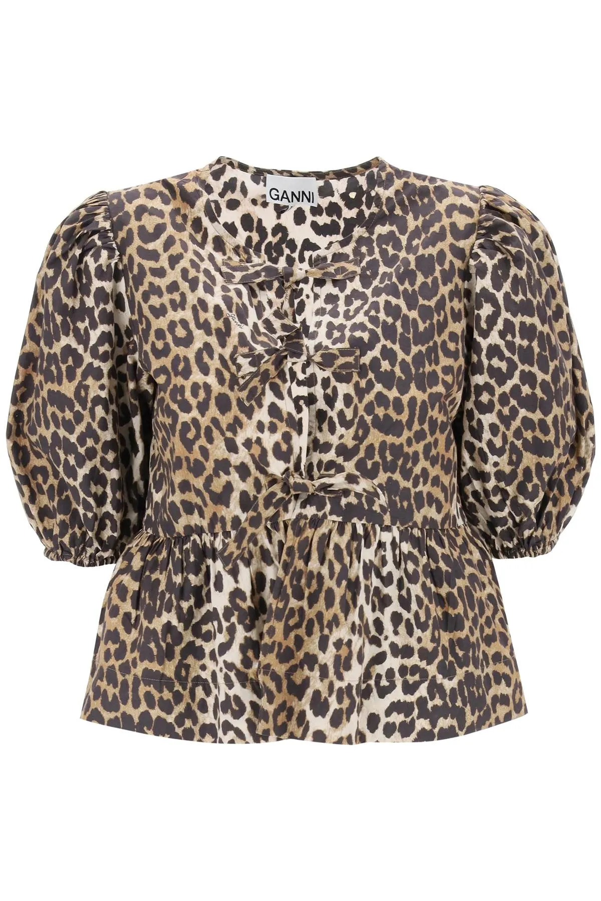 Leopard Print Peplum Top