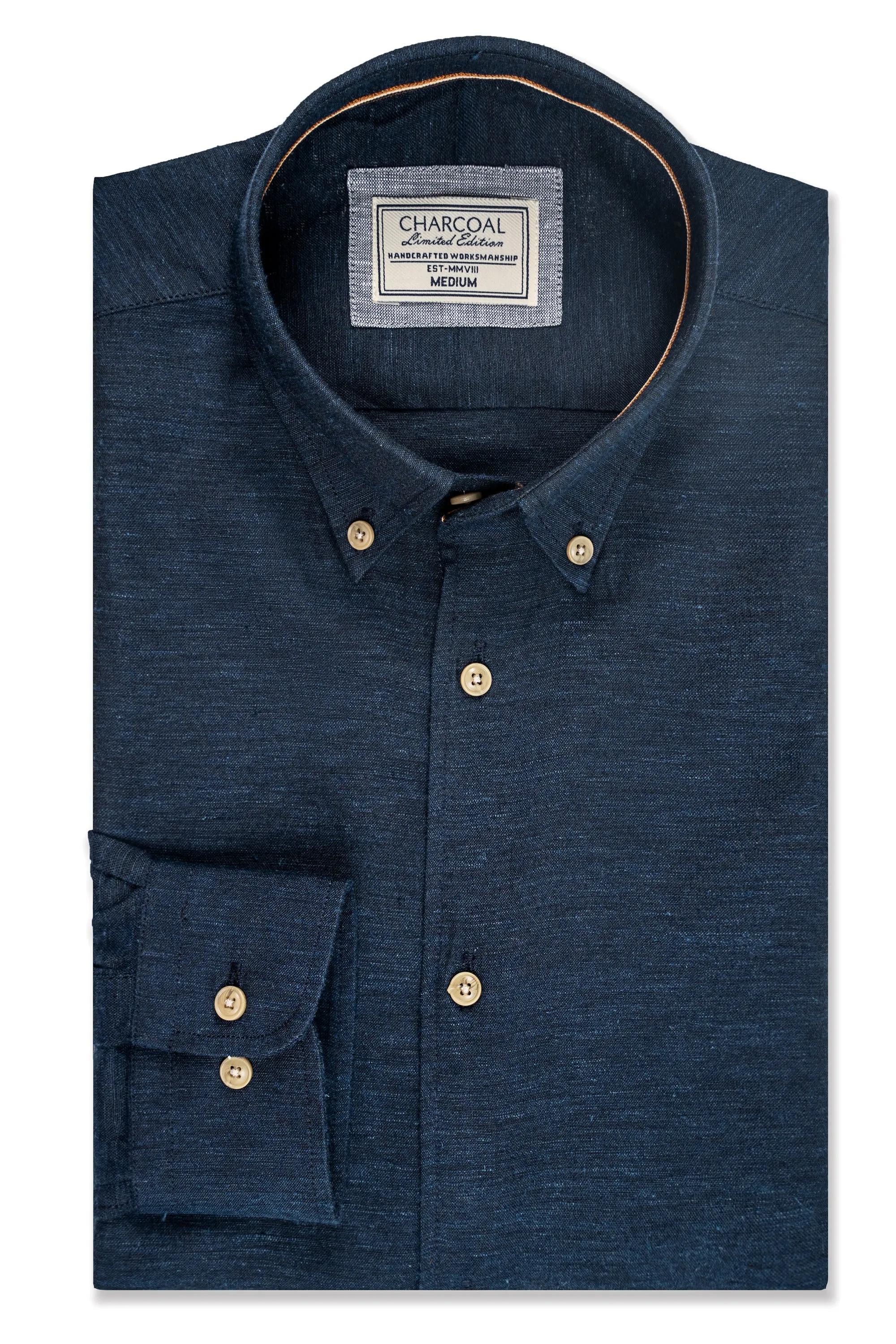 LIMITED EDITION LINEN FABRIC SHIRTS NAVY