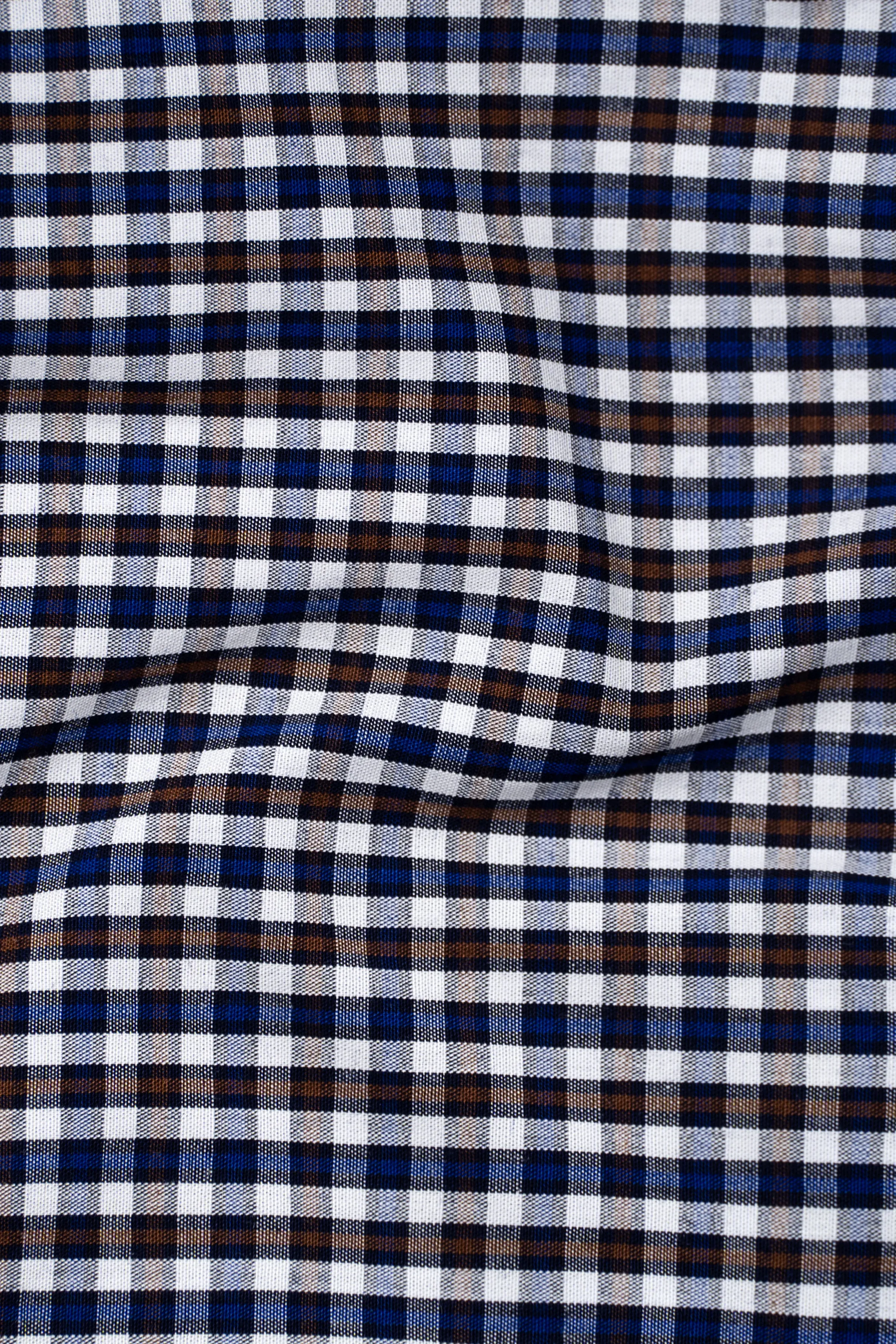 LIMITED EDITION SHIRTS BLUE BROWN WHITE CHECK