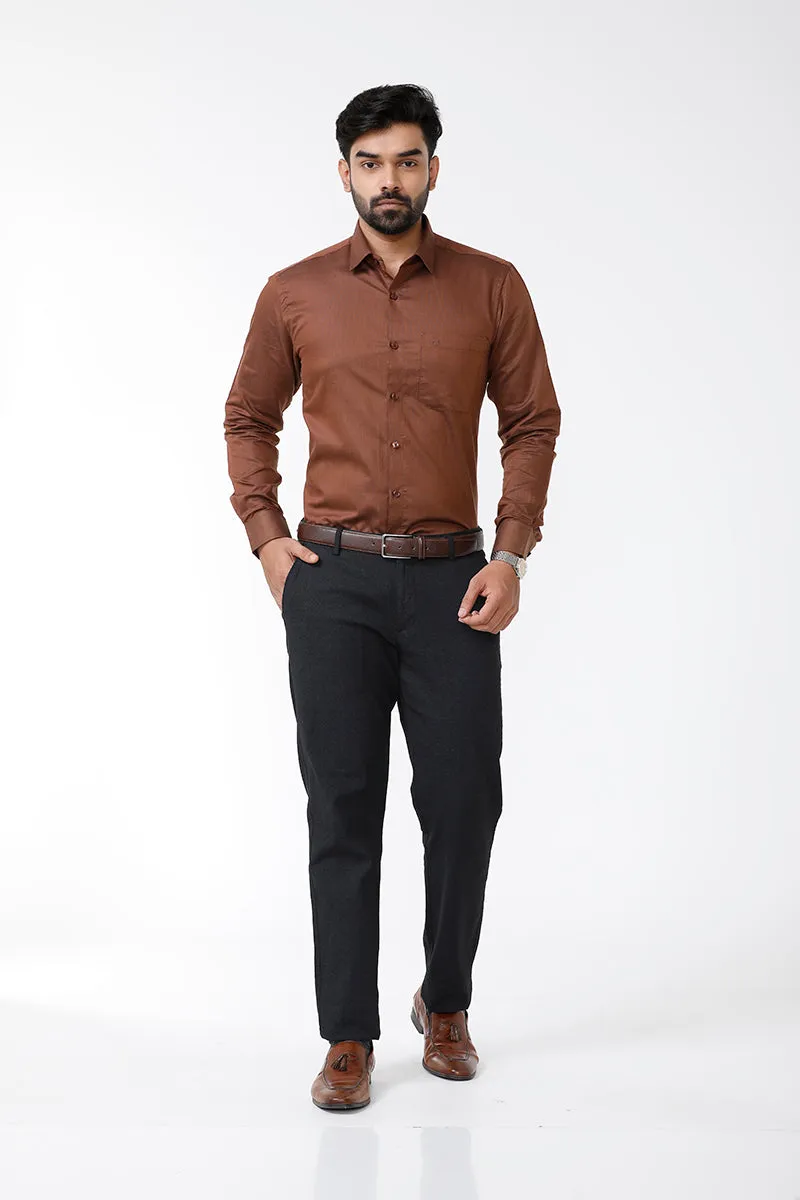 Luxor - Brown Formal Shirts for Men | Ariser