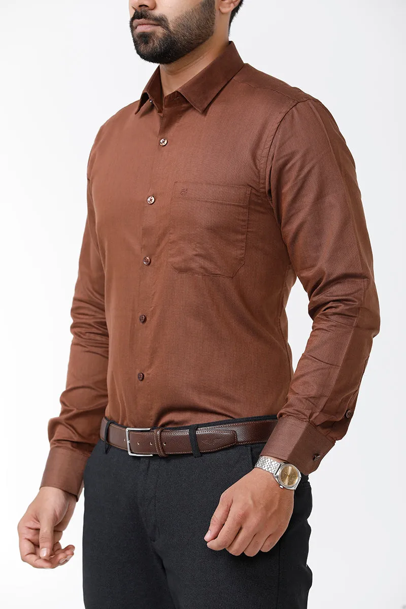 Luxor - Brown Formal Shirts for Men | Ariser