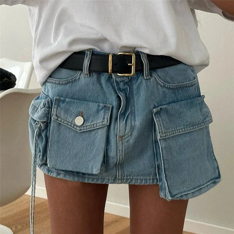 Maisy Cargo Denim Skirt