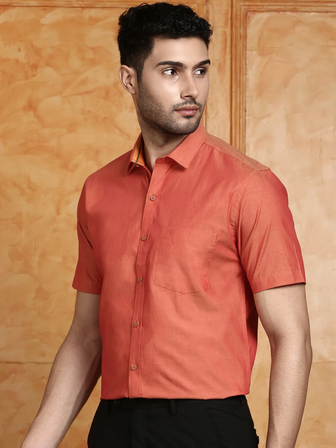 Men 100% Cotton Shirt Copper G105