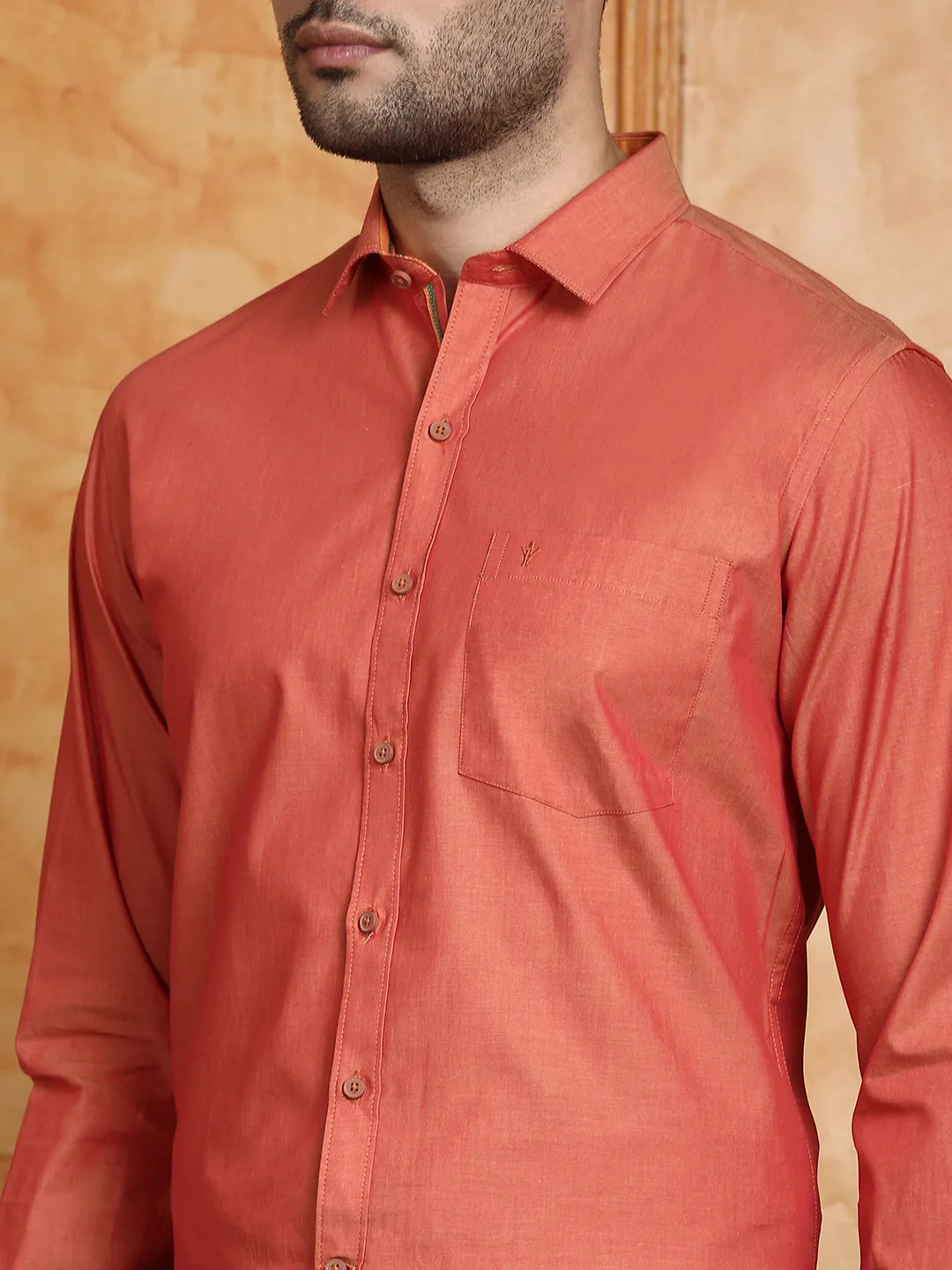 Men 100% Cotton Shirt Copper G105