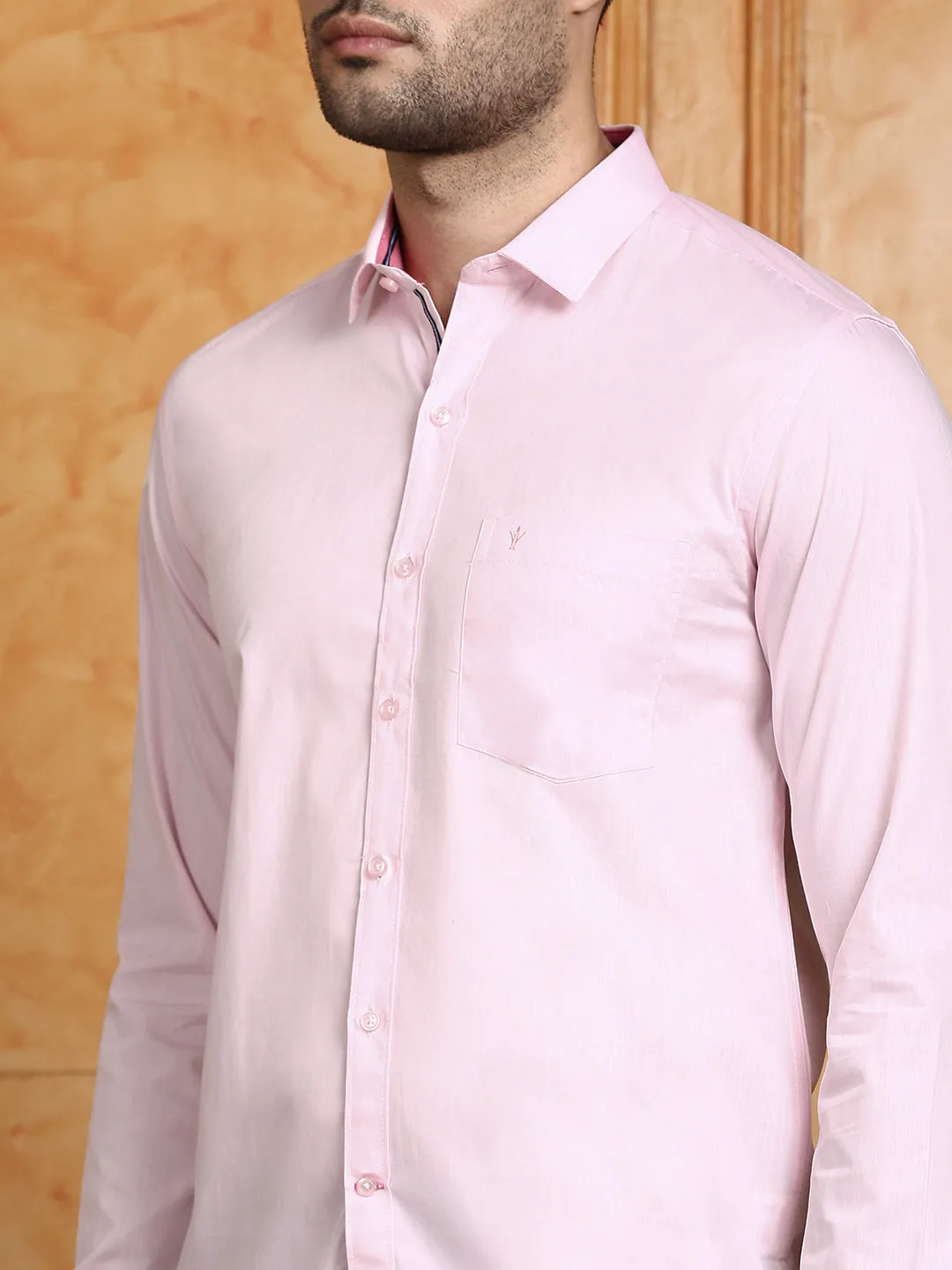 Men 100% Cotton Shirt Light Pink G115