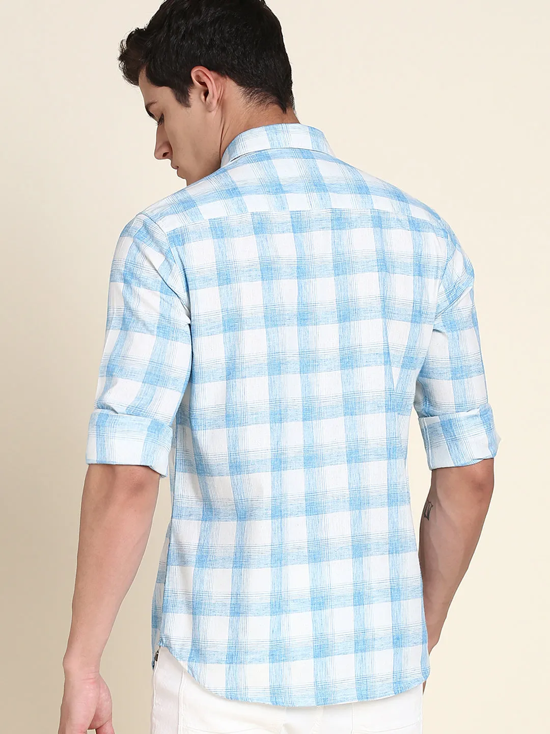 Men's Blue Checkered Shirts