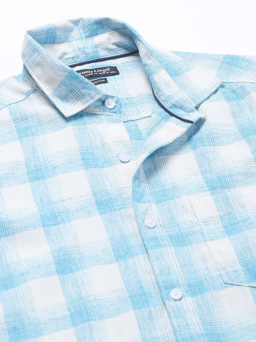 Men's Blue Checkered Shirts