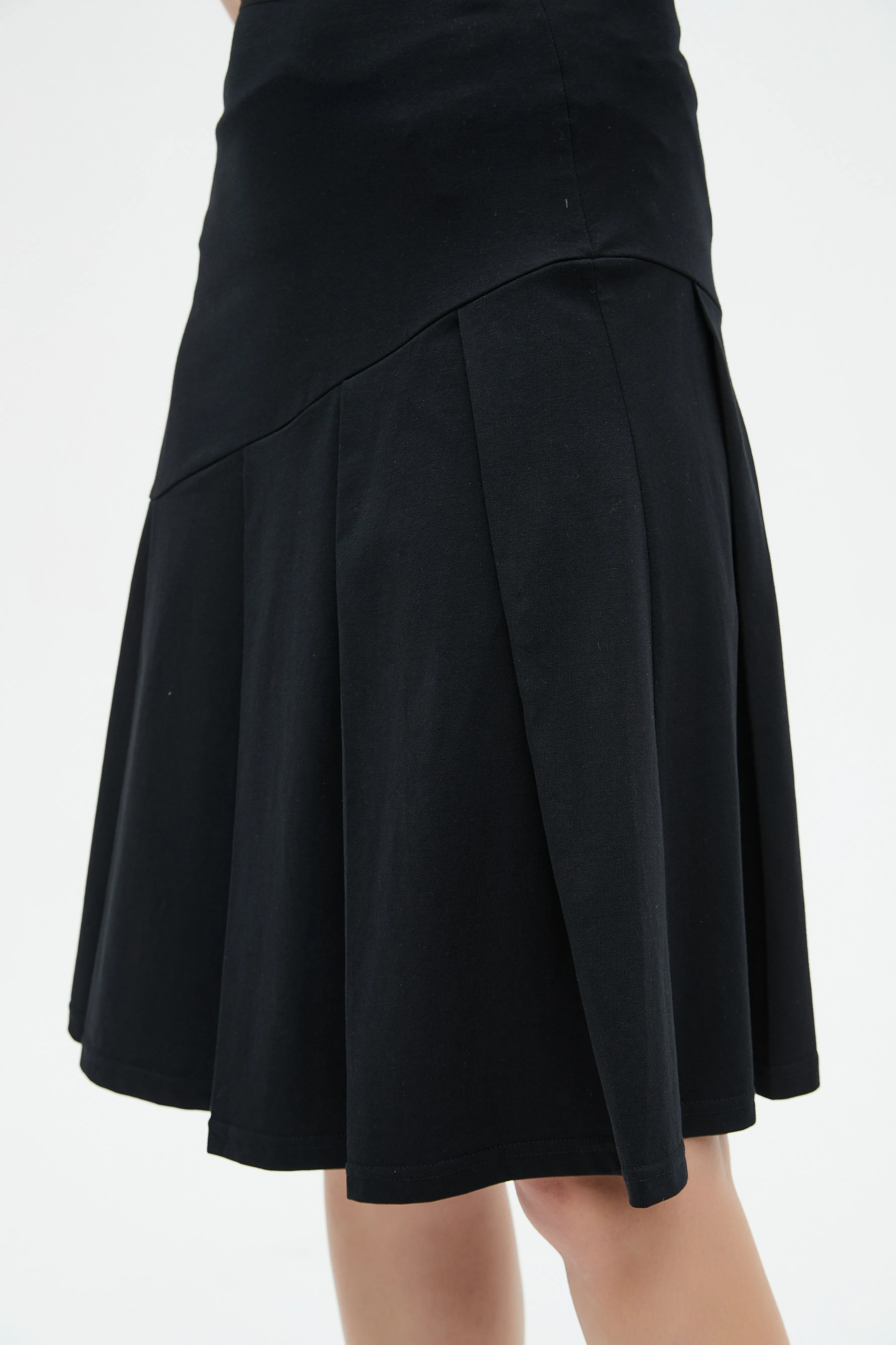 MM COTTON HALF PLEAT - BLACK