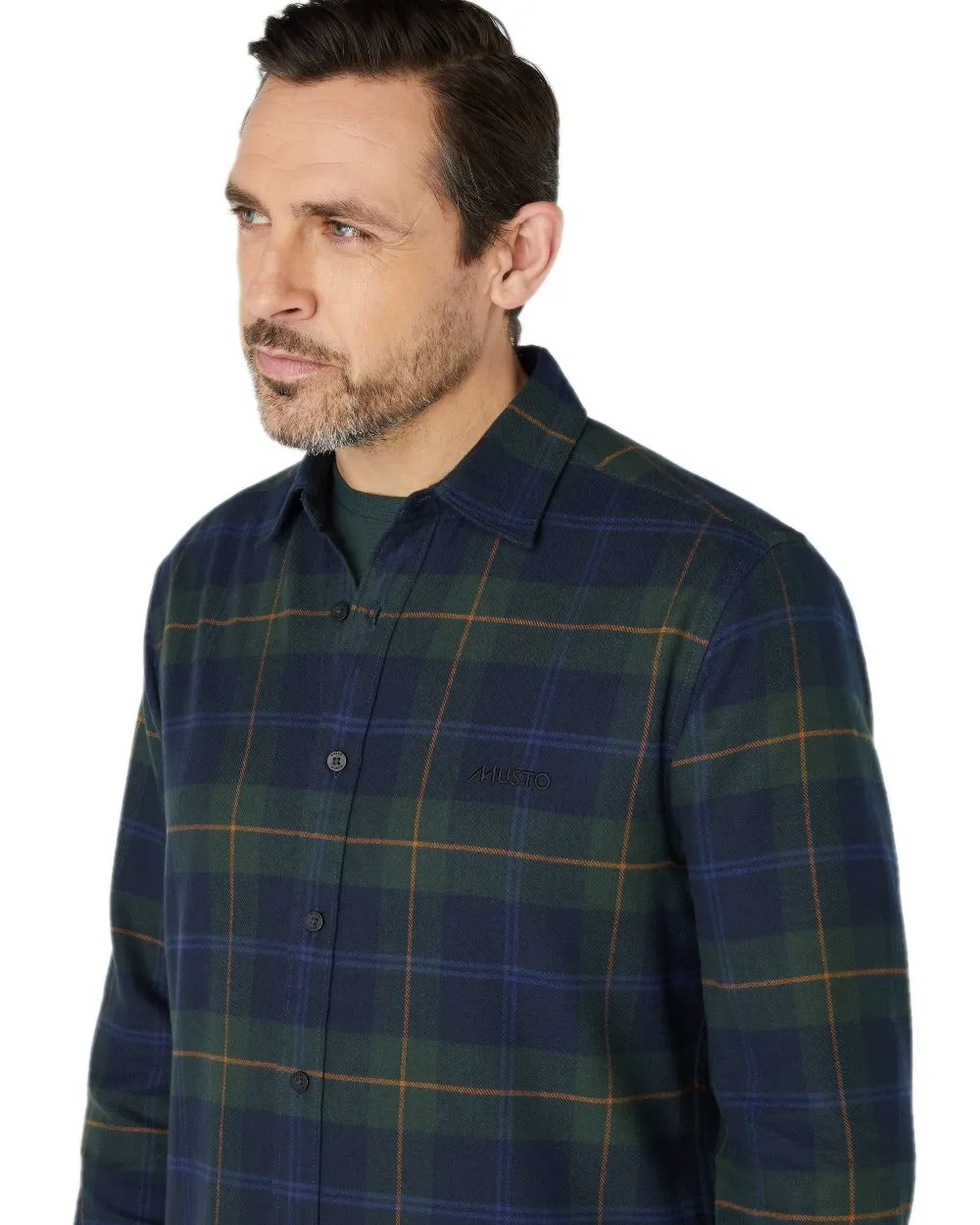 Musto Mens Long Sleeve Plaid Shirts