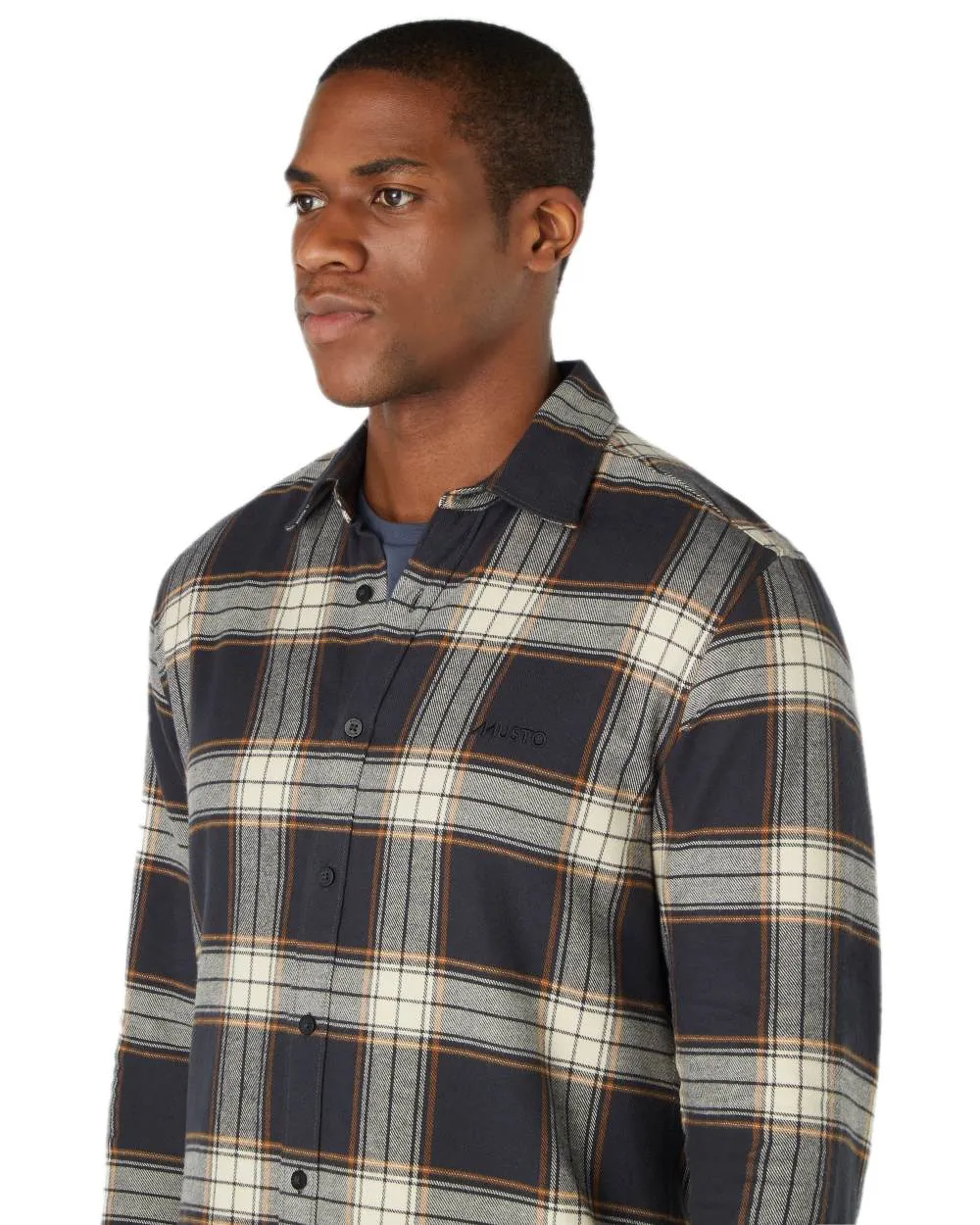 Musto Mens Long Sleeve Plaid Shirts