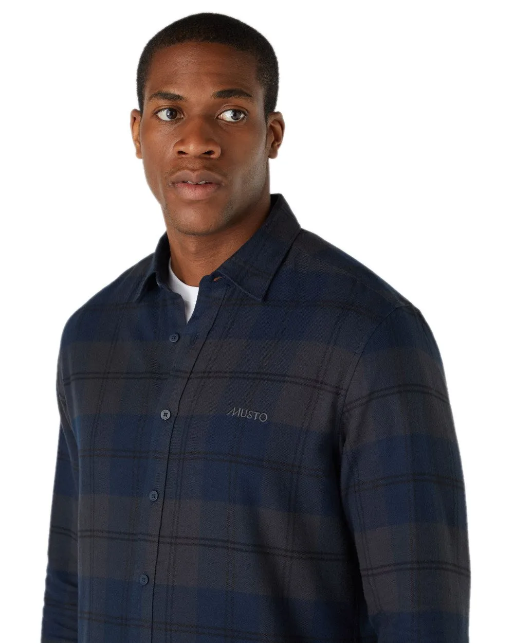 Musto Mens Long Sleeve Plaid Shirts