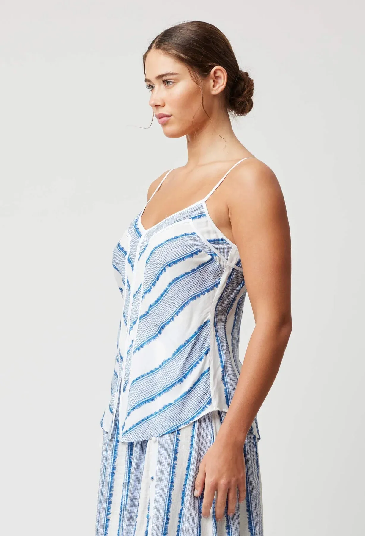 Panama Stripe Viscose Cami