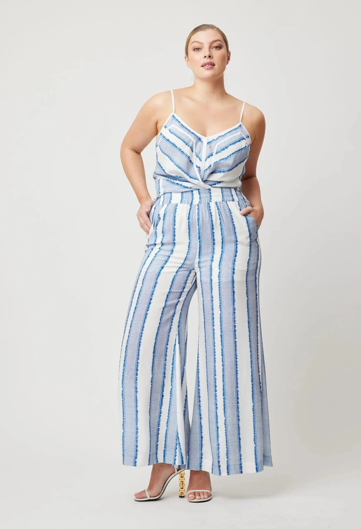 Panama Stripe Viscose Cami