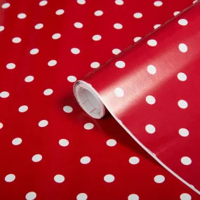 Red Polka Dot Vinyl (450mm/2m, Self-Adhesive)