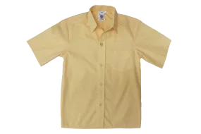 Short-Sleeved Raised Collar Shirt - Maize