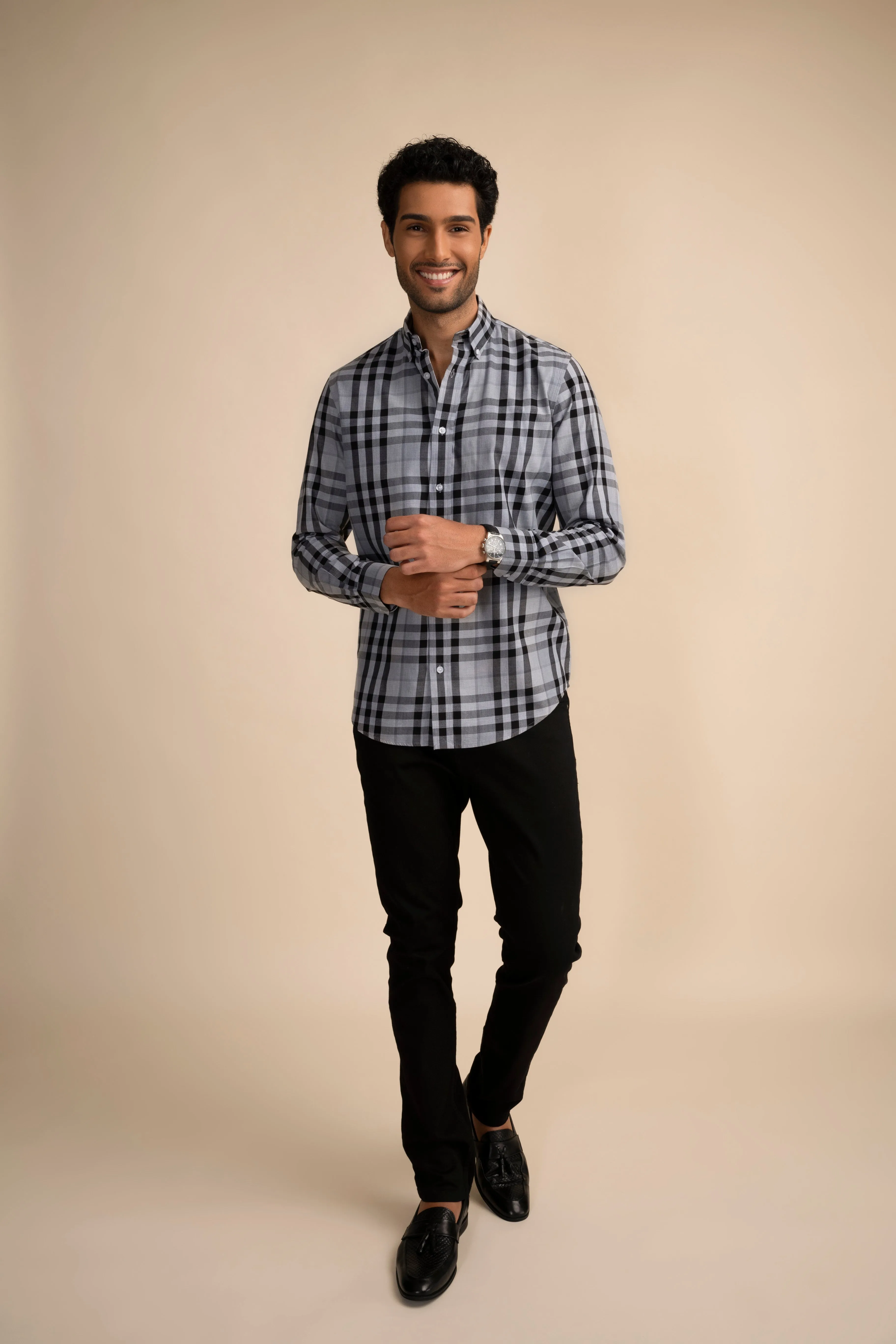 Soho Classic Grey Button-Down Shirt