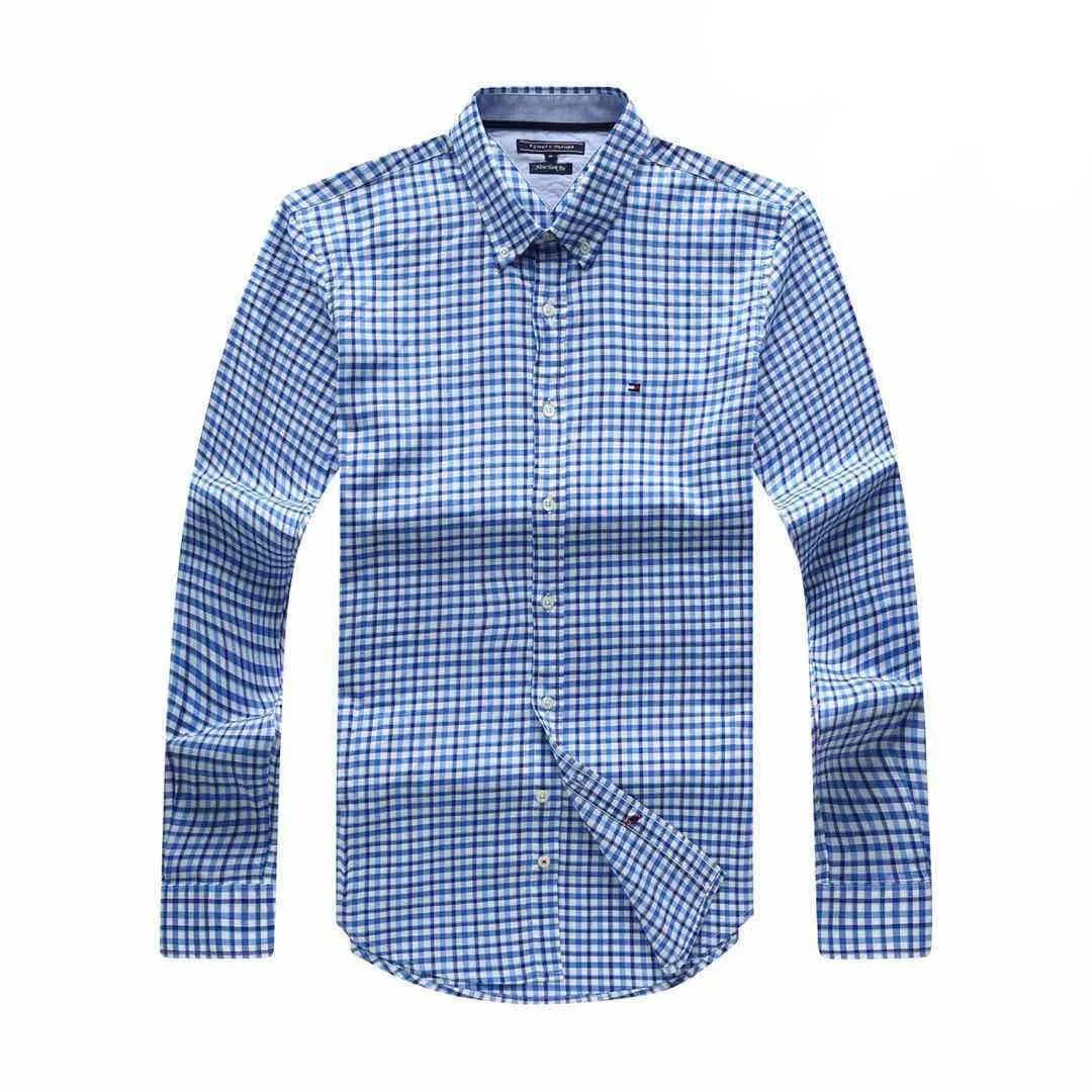 Tommy Hilfiger Blue And White Checkered Design Shirt