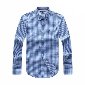 Tommy Hilfiger Blue And White Checkered Design Shirt