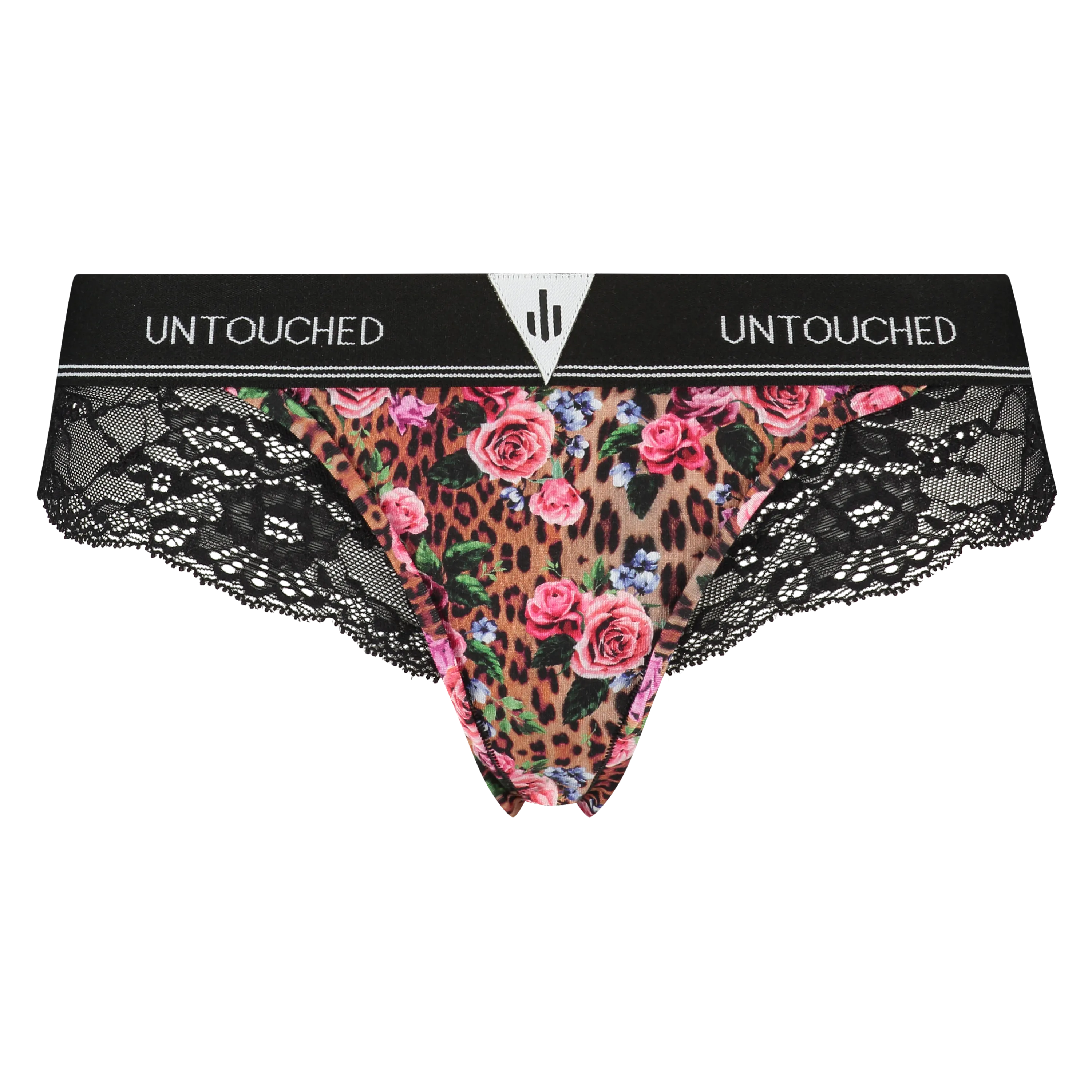 Trendy Leopard Thong met kant Sample