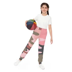 Trendy Pink Camo Youth Joggers - Comfortable & Stylish Athletics Pants for Kids