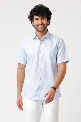 Tuscany - Baby Blue Formal Shirts for Men | Ariser