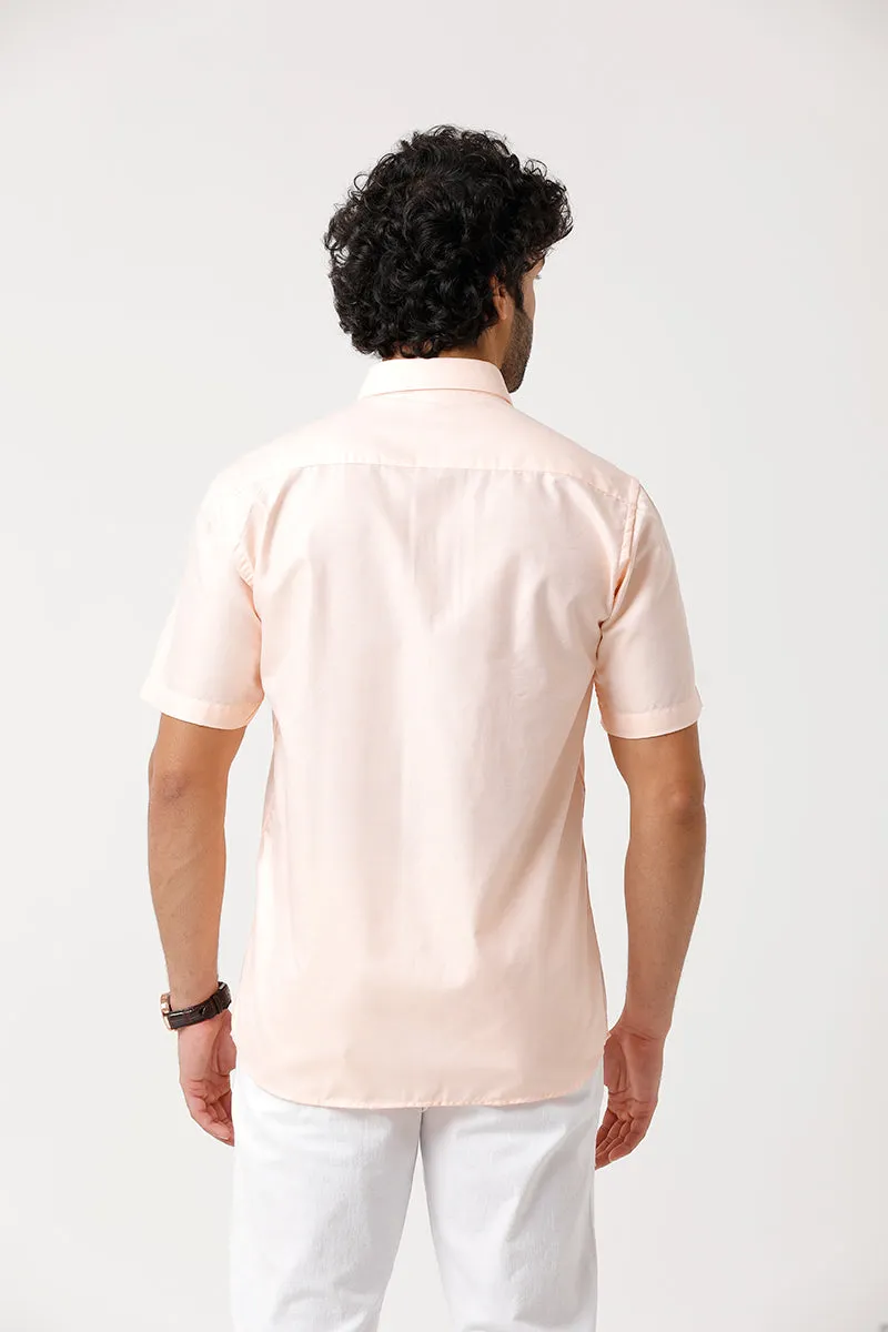 Tuscany -  Peach Orange Formal Shirts for Men | Ariser